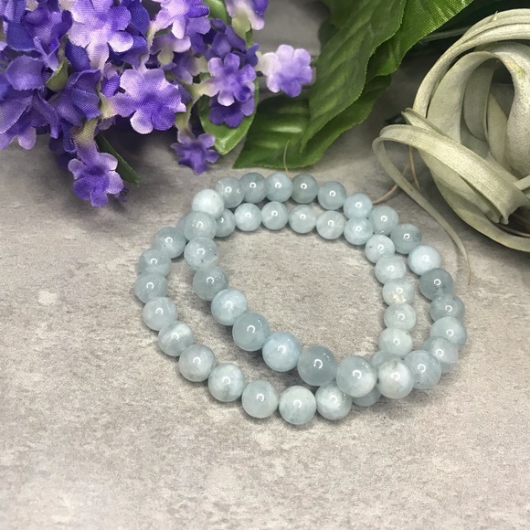 Aquamarine crystal/gemstone bracelet - Picture 5 of 8